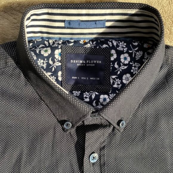 Denim & Flower Ricky Singh polka dot long sleeve button-up shirt - Picture 6 of 8